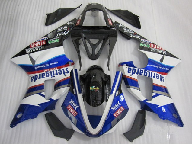 Descuento Carenados Moto Yamaha YZF R1 2000-2001 - Blanco Azul Negro Rojo Fimer Sterilgarda