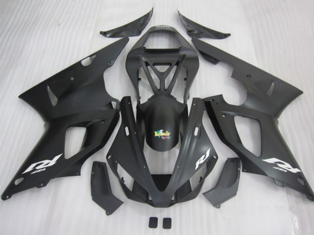 Descuento Carenados Moto Yamaha YZF R1 2000-2001 - Negro Mate Blanco Calcomanía