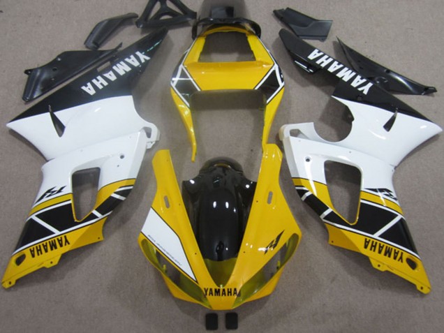 Descuento Carenados Moto Yamaha YZF R1 2000-2001 - Amarillo Blanco Negro