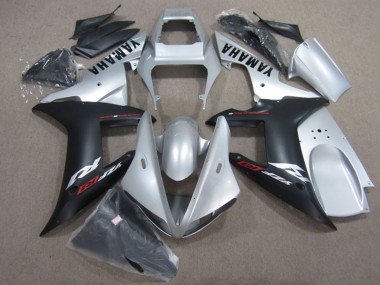 Descuento Kits Carenado Moto Yamaha YZF R1 2002-2003 - Plata Negro Mate