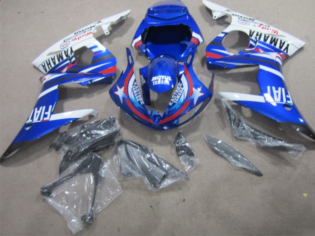 Descuento Carenados Moto Yamaha YZF R1 2002-2003 - Blanco Azul Rojo Motul Fiat