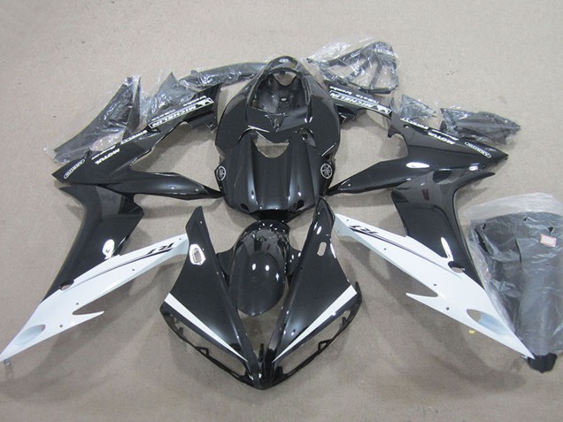 Descuento Carenados Moto Yamaha YZF R1 2004-2006 - Negro Brillante Blanco