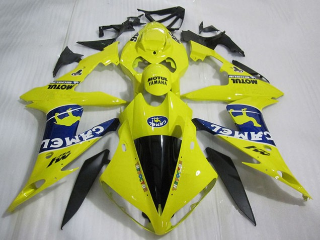 Descuento Carenados Moto Yamaha YZF R1 2004-2006 - Amarillo Azul Negro Blanco Camello Motul
