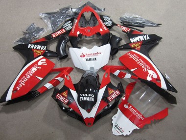 Descuento Carenados Moto Yamaha YZF R1 2007-2008 - Rojo Blanco Negro Volvo Santander Fimer