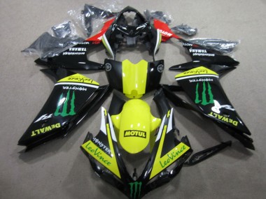 Descuento Carenados Moto Yamaha YZF R1 2007-2008 - Rojo Amarillo Negro Verde Monstruo Motul Leovince