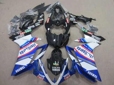 Descuento Carenados Moto Yamaha YZF R1 2007-2008 - Blanco Azul Negro Volvo Fimer Sterilgarda