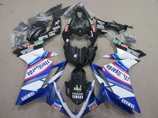 Descuento Carenados Moto Yamaha YZF R1 2007-2008 - Blanco Azul Negro Volvo Fimer Sterilgarda