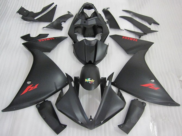 Descuento Carenados Moto Yamaha YZF R1 2009-2011 - Negro Mate Rojo Calcomanía