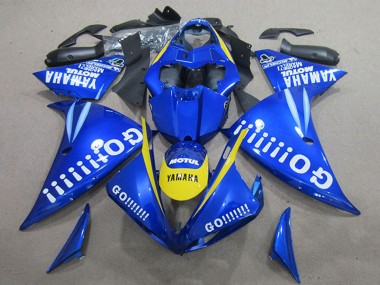 Descuento Carenados Moto Yamaha YZF R1 2009-2011 - Azul Amarillo Blanco Go