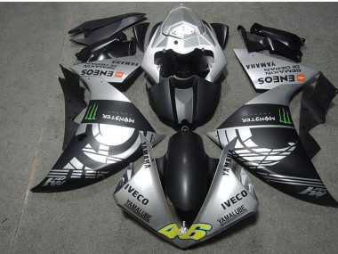 Descuento Carenados Moto Yamaha YZF R1 2009-2011 - Plata Negro Mate Verde Monstruo Iveco Yamalube ENEOS Semakin Didepan