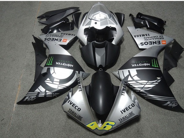 Descuento Carenados Moto Yamaha YZF R1 2009-2011 - Plata Negro Mate Verde Monstruo Iveco Yamalube ENEOS Semakin Didepan