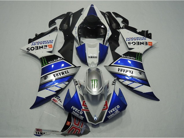 Descuento Carenados Moto Yamaha YZF R1 2012-2014 - Azul Plata Blanco Negro Verde Monstruo IVECO Yamalube ENEOS Semakin Didepan
