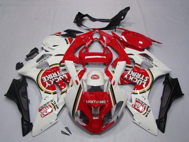 Descuento Carenados Moto BMW S1000RR 2009-2014 - Blanco Rojo Lucky Strike