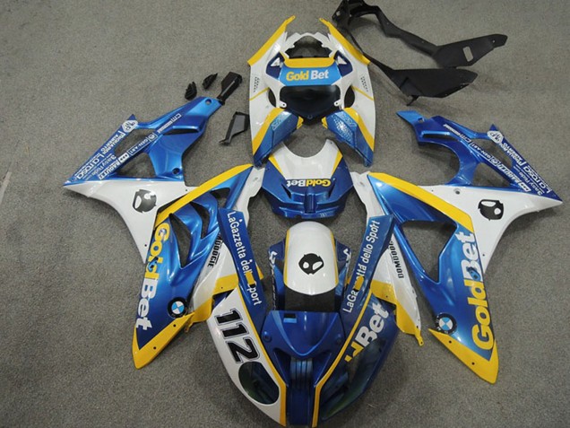 Descuento Carenados Moto BMW S1000RR 2009-2014 - Blanco Amarillo Azul OroBet 112