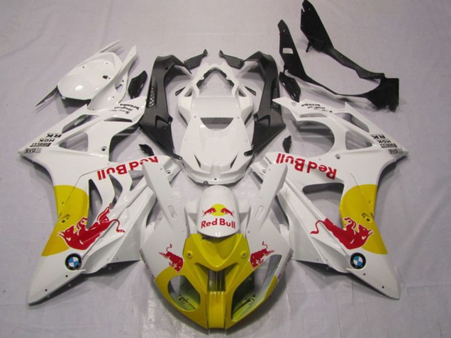 Descuento Carenados Moto BMW S1000RR 2009-2014 - Blanco Amarillo Rojo Bull