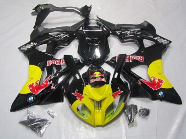 Descuento Carenados Moto BMW S1000RR 2009-2014 - Negro Brillante Amarillo Rojo Bull
