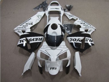 Descuento Carenados Moto Honda CBR600RR 2003-2004 - Blanco Negro Brillante Repsol