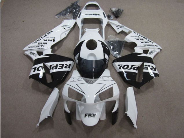 Descuento Carenados Moto Honda CBR600RR 2003-2004 - Blanco Negro Brillante Repsol