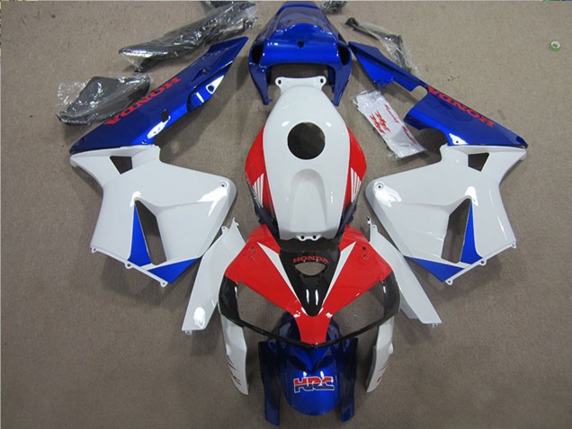 Descuento Carenado Moto Honda CBR600RR 2005-2006 - Blanco Rojo Azul HRC