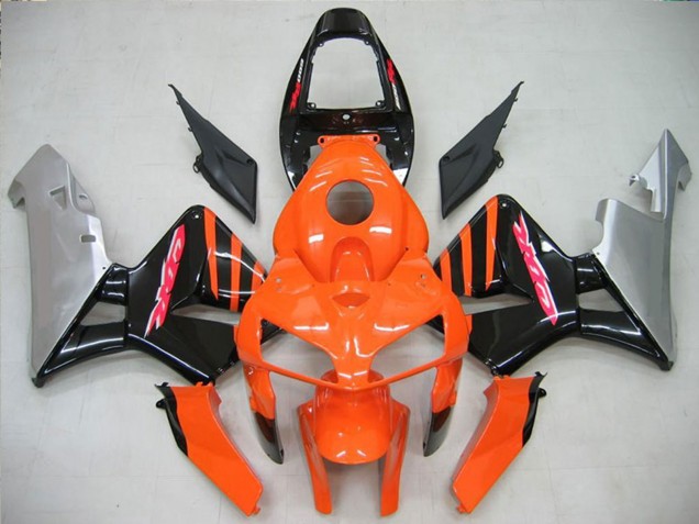 Descuento Carenado Moto Honda CBR600RR 2005-2006 - Naranja Negro Plata