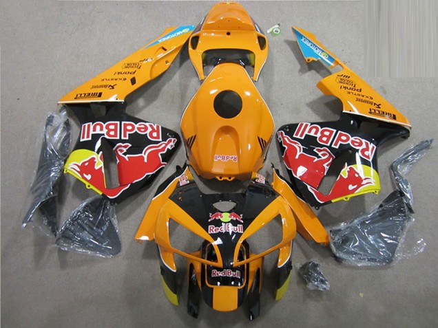 Descuento Carenados Moto Honda CBR600RR 2005-2006 - Naranja Negro Rojo Bull