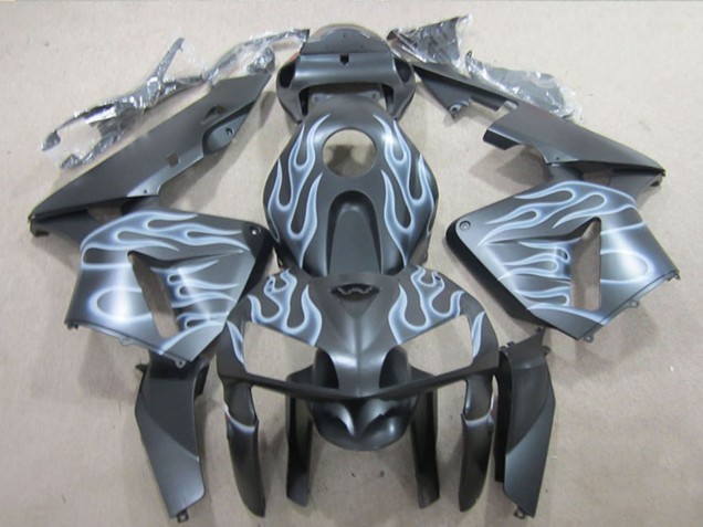 Descuento Carenados Moto Honda CBR600RR 2005-2006 - Negro Mate Plata Llama