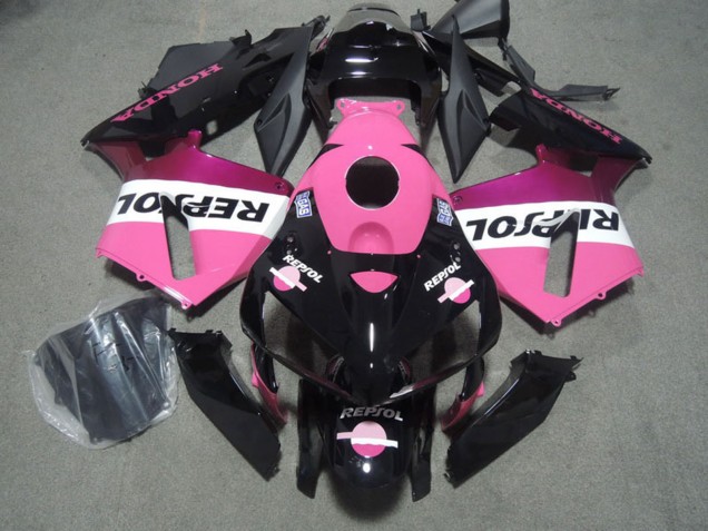 Descuento Carenados Moto Honda CBR600RR 2005-2006 - Negro Brillante Rosa Repsol