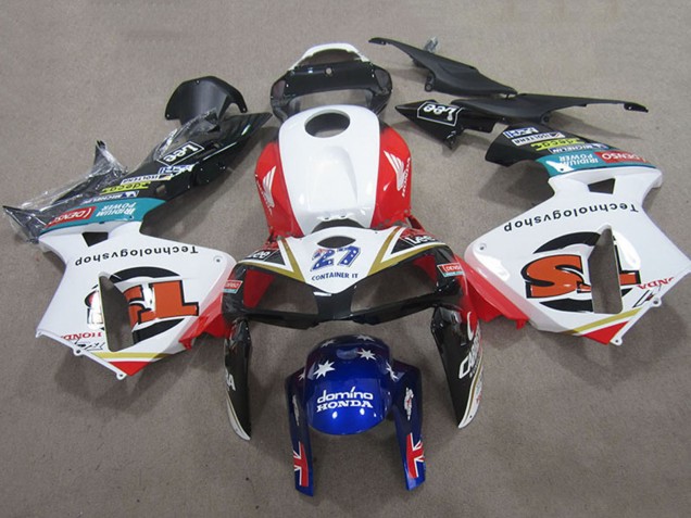 Descuento Carenados Moto Honda CBR600RR 2005-2006 - Blanco Rojo Negro Azul 27