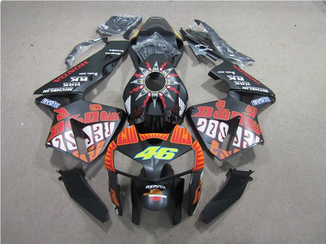 Descuento Carenados Moto Honda CBR600RR 2005-2006 - Negro Mate Valentino Rossi Repsol 46