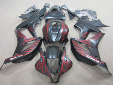 Descuento Carenados Moto Honda CBR600RR 2007-2008 - Negro Mate Rojo Llama