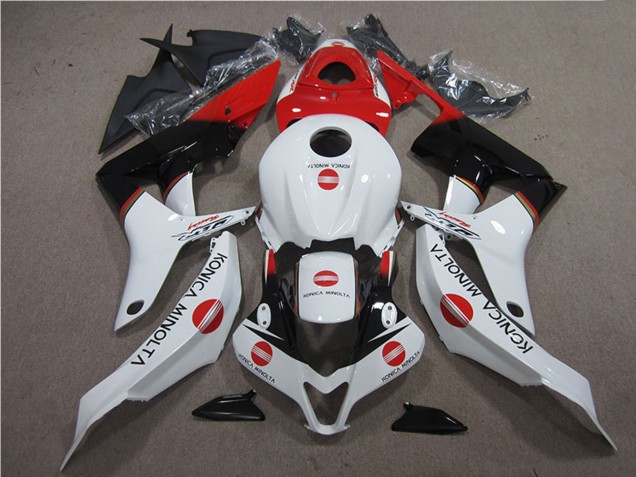 Descuento Carenados Moto Honda CBR600RR 2007-2008 - Blanco Rojo Negro Brillante Konica Minolta