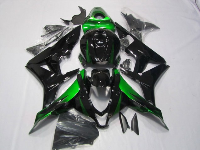 Descuento Kits Carenados Moto Honda CBR600RR 2007-2008 - Verde Negro Brillante