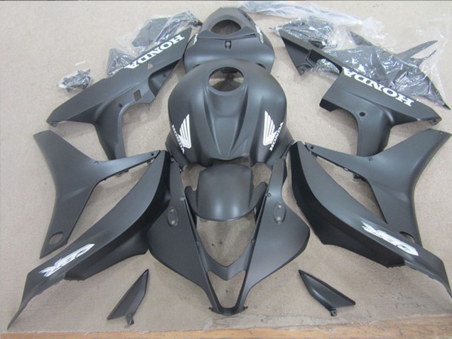 Descuento Carenado Moto Honda CBR600RR 2007-2008 - Negro Mate Blanco Calcomanías