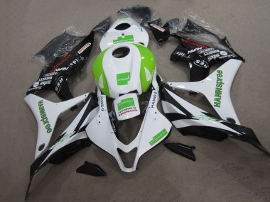 Descuento Kits Carenado Moto Honda CBR600RR 2007-2008 - Blanco Verde Negro Brillante Hannspree