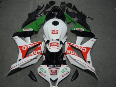 Descuento Carenados Moto Honda CBR600RR 2007-2008 - Blanco Rojo Verde San Carlo