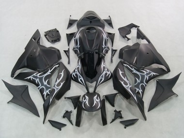Descuento Carenados Moto Honda CBR600RR 2007-2008 - Negro Mate Plata Llama