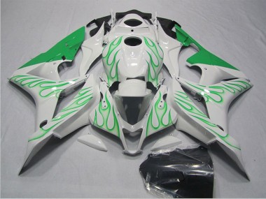 Descuento Carenados Moto Honda CBR600RR 2007-2008 - Blanco Verde Llama