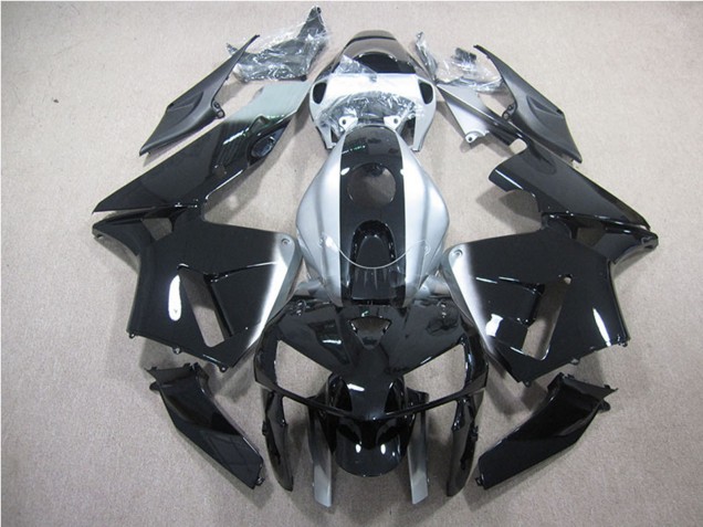 Descuento Carenado Moto Honda CBR600RR 2007-2008 - Plata Negro Brillante