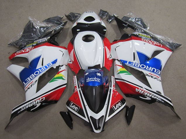 Descuento Carenados Moto Honda CBR600RR 2009-2012 - Blanco Rojo Azul EuroBet Lee