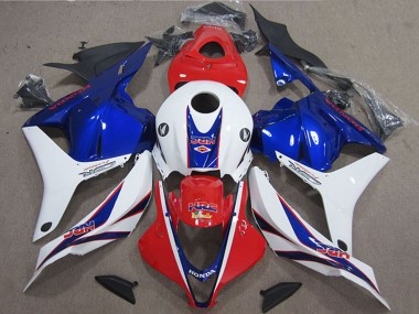Descuento Carenado Moto Honda CBR600RR 2009-2012 - Blanco Rojo Azul HRC