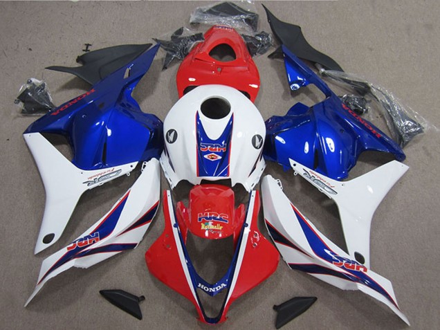 Descuento Carenado Moto Honda CBR600RR 2009-2012 - Blanco Rojo Azul HRC