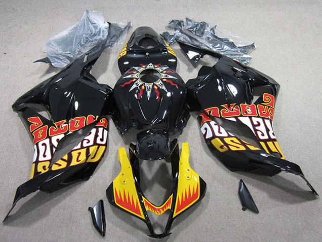 Descuento Carenados Moto Honda CBR600RR 2009-2012 - Amarillo Negro Brillante Rojo Rossi