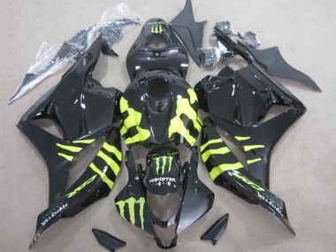 Descuento Carenados Moto Honda CBR600RR 2009-2012 - Negro Brillante Amarillo Monstruo
