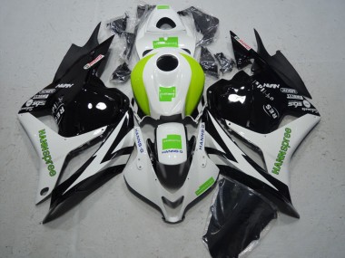 Descuento Carenado Moto Honda CBR600RR 2009-2012 - Blanco Verde Negro Brillante Hannspree
