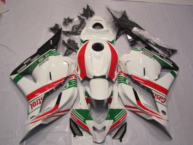 Descuento Carenado Moto Honda CBR600RR 2009-2012 - Blanco Rojo Verde Castrol