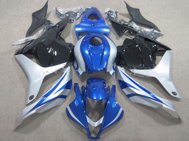 Descuento Carenados Moto Honda CBR600RR 2009-2012 - Plata Azul Negro Brillante Raya