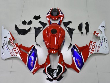 Descuento Carenado Moto Honda CBR1000RR 2017-2023 - Blanco Rojo Azul Negro HRC