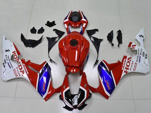 Descuento Carenado Moto Honda CBR1000RR 2017-2023 - Blanco Rojo Azul Negro HRC