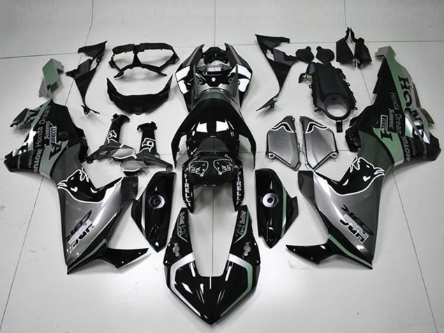 Descuento Carenados Moto Honda CBR1000RR 2017-2023 - Plata Negro Brillante HRC