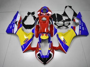 Descuento Carenado Moto Honda CBR1000RR 2017-2023 - Blanco Rojo Azul Amarillo HRC